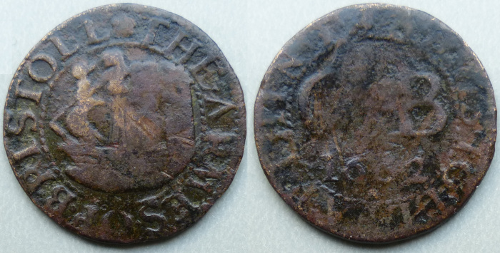 Bristol, city issue 1662 farthing N1523